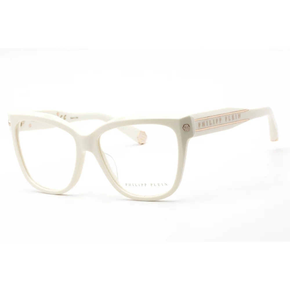NWT PHILIPP PLEIN VPP051M 03GF Shiny Cream Eyeglasses